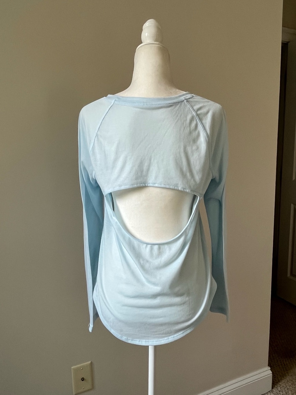 Under Armour Light Blue Open Back Long Sleeve Tee